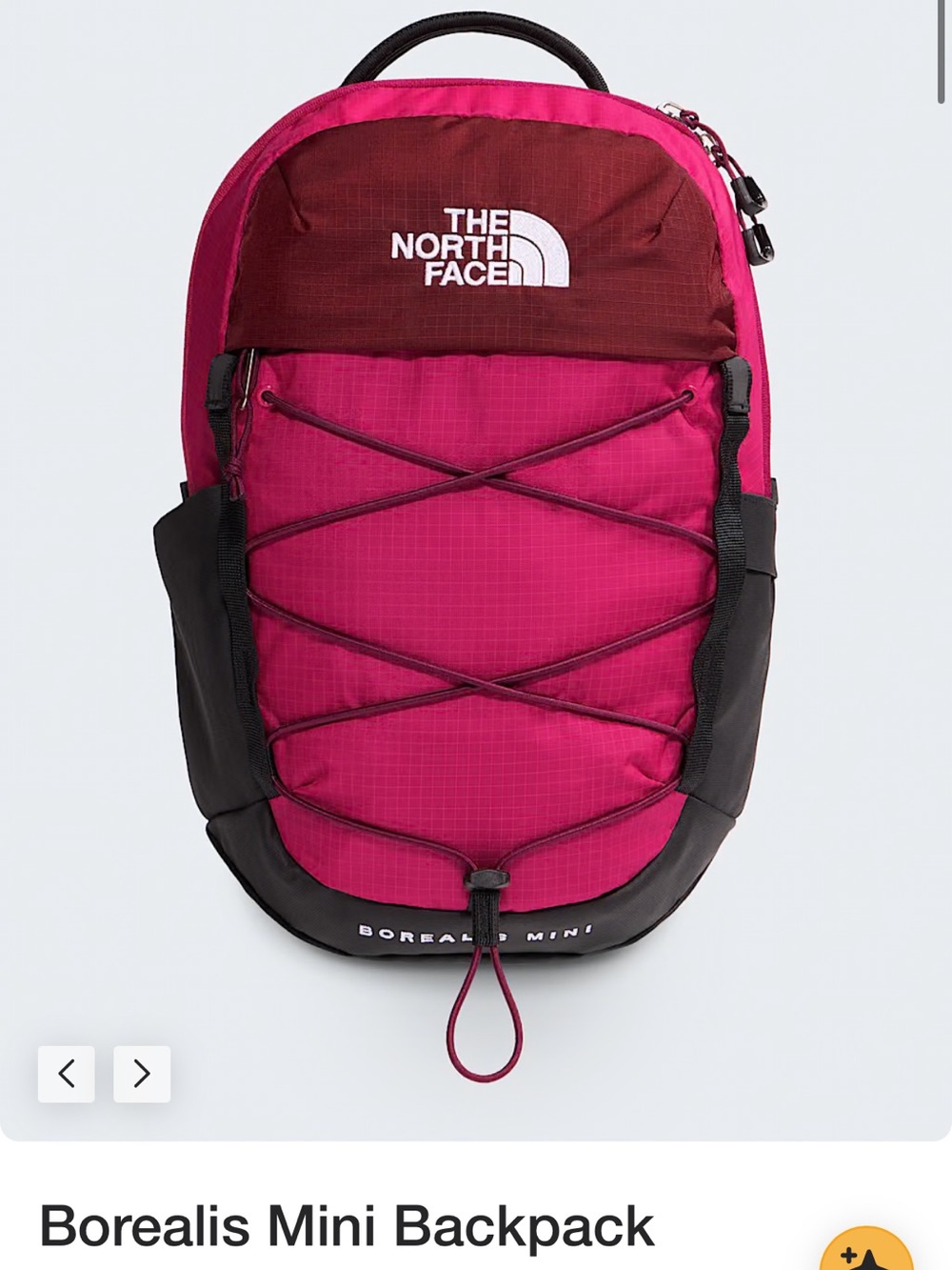The North Face Adult Borealis Mini Backpack 10L Pink Black NWT Water Resistant